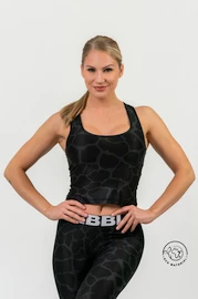 Débardeur pour femme Nebbia NATURE-INSPIRED Sporty crop top “Racer back” black