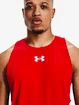 Débardeur pour homme Under Armour  BASELINE COTTON TANK-RED