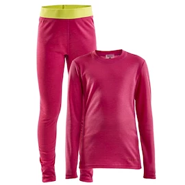 Ensemble thermique pour enfants Craft Core Warm Baselayer Junior pink