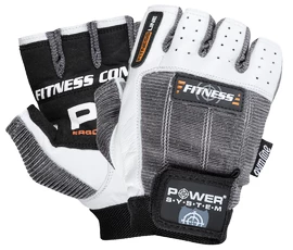 Gants de fitness Power System Fitness Rukavice Fitness Bílošedé