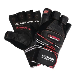 Gants de fitness Power System Fitness Rukavice Ultimate Motivation Černočervené