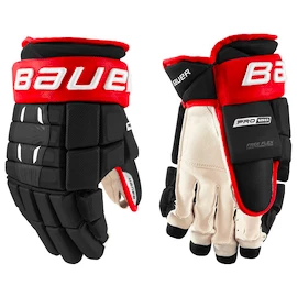 Gants de hockey Bauer Pro Series Black/Red Intermediate