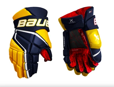 Gants de hockey Bauer Vapor 3X Navy/Gold Senior