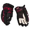 Gants de hockey CCM JetSpeed FT6 Black/Red Senior 15 pouces