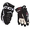 Gants de hockey CCM JetSpeed FT6 Black/White Junior 10 pouces