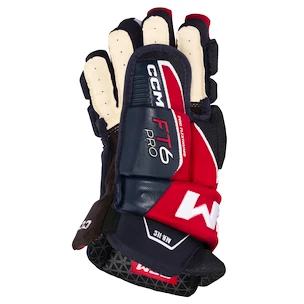 Gants de hockey CCM JetSpeed FT6 Pro Navy/Red/White Senior 13 pouces