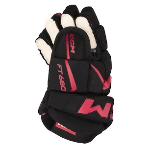 Gants de hockey CCM JetSpeed FT680 Black/Red Junior 12 pouces