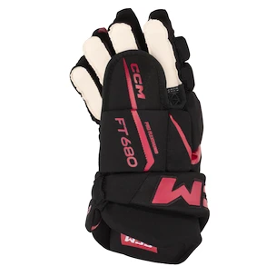 Gants de hockey CCM JetSpeed FT680 Black/Red Senior