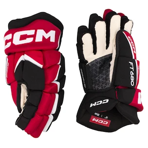 Gants de hockey CCM JetSpeed FT680 Black/Red/White Senior