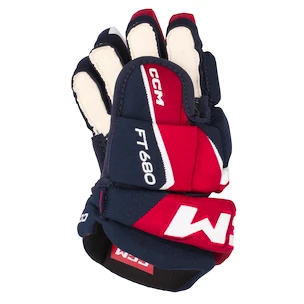 Gants de hockey CCM JetSpeed FT680 Navy/Red/White Junior 11 pouces