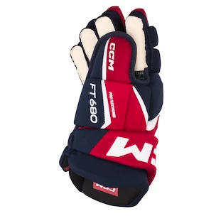 Gants de hockey CCM JetSpeed FT680 Navy/Red/White Senior 15 pouces