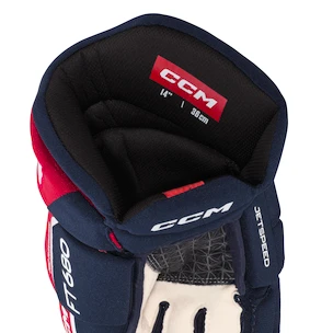 Gants de hockey CCM JetSpeed FT680 Navy/Red/White Senior 15 pouces