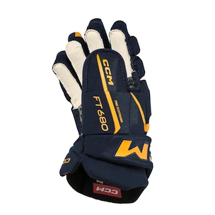 Gants de hockey CCM JetSpeed FT680 Navy/Sunflower Junior