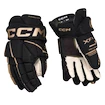 Gants de hockey CCM Tacks XF 80 Black/Gold Junior 10 pouces