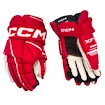 Gants de hockey CCM Tacks XF 80 Red/White Junior 10 pouces