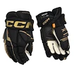 Gants de hockey CCM Tacks XF Black/Gold Junior 10 pouces