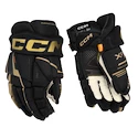 Gants de hockey CCM Tacks XF Black/Gold Junior 12 pouces
