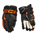 Gants de hockey CCM Tacks XF Black/Orange Junior 11 pouces