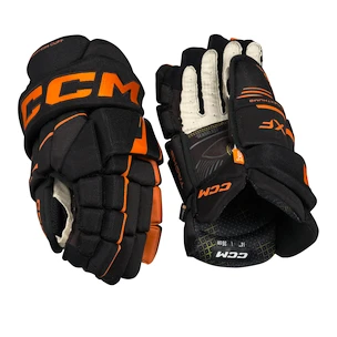 Gants de hockey CCM Tacks XF Black/Orange Junior 11 pouces