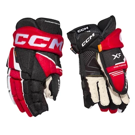 Gants de hockey CCM Tacks XF Black/Red/White Junior