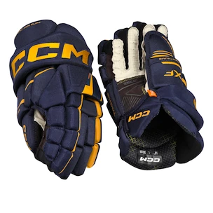 Gants de hockey CCM Tacks XF Navy/Sunflower Junior