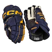 Gants de hockey CCM Tacks XF Navy/Sunflower Senior