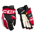 Gants de hockey CCM Tacks XF PRO Black/Red/White Junior 12 pouces