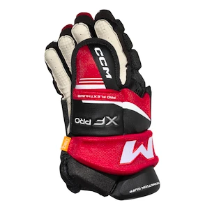 Gants de hockey CCM Tacks XF PRO Black/Red/White Junior 11 pouces