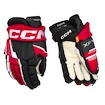 Gants de hockey CCM Tacks XF PRO Black/Red/White Senior 13 pouces