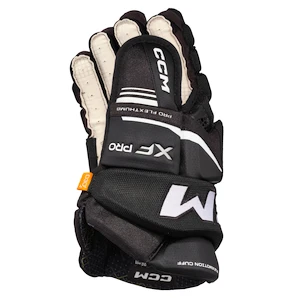 Gants de hockey CCM Tacks XF PRO Black/White Junior