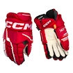 Gants de hockey CCM Tacks XF PRO Red/White Junior 11 pouces