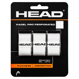 Grip tape supérieur Head Padel Pro Perforated 3 Pack White