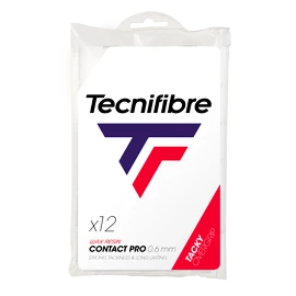 Grip tape supérieur Tecnifibre Contact Pro White 12 Pack