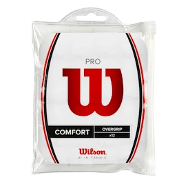 Grip tape supérieur Wilson Pro Comfort Overgrip White (12 Pack)