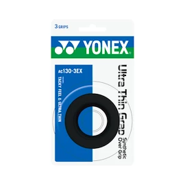 Grip tape supérieur Yonex Ultra Thin Grap Black (3 Pack)