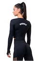 Haut pour femme Nebbia Hero Sporty Hero crop top long sleeve black