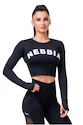 Haut pour femme Nebbia Hero Sporty Hero crop top long sleeve black