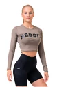 Haut pour femme Nebbia Hero Sporty Hero crop top long sleeve mocha