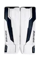 Jambières de gardien de but Bauer Supreme Shadow White/Navy Senior