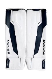 Jambières de gardien de but Bauer Supreme Shadow White/Navy Senior