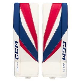 Jambières de gardien de but CCM Axis F5 White/Red/Blue Junior