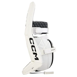 Jambières de gardien de but CCM Eflex 6.9 White Senior 34 + 2 pouces