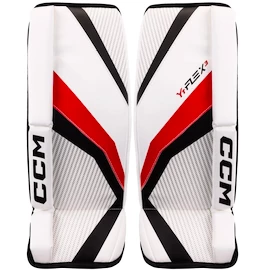 Jambières de gardien de but CCM YTflex 3 white/white/red/black Youth