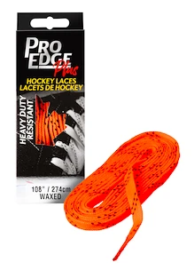 Lacets de hockey cirés Sportstape  70N Double Tracer Waxed Lace Orange  274 cm