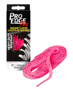 Lacets de hockey cirés Sportstape  70N Double Tracer Waxed Lace Pink  213 cm