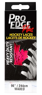 Lacets de hockey cirés Sportstape  70N Double Tracer Waxed Lace Pink  213 cm