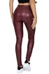 Leggings Hugz Jeans  Wine Faux Leather Biker High Waist