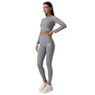 Leggings pour femme GymBeam  FLO Ribbed Leggings Grey