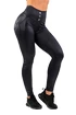 Leggings pour femme Nebbia  Glossy look Bubble Butt leggings high waist 586 black