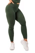 Leggings pour femme Nebbia  Organic Cotton Ribbed High Waist Leggings 405 dark green